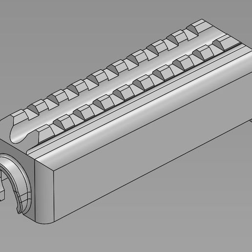 Bolzen Airsoft aks74u ak74 ak74su Oberer höher Schiene Handschutz vera Picatinny 3D print model - Mito3D