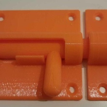 Bolzen Tür sperren verriegeln wc Schließung 3d print model - Mito3D