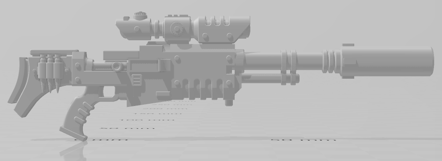 tornillo er acción francotirador rifle 1 18 escala personalizado espacio marina 118 martillo guerra 3d print model - Mito3D