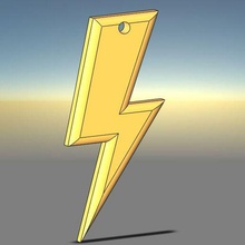bolt lightning keychain art 3d print model - Mito3D