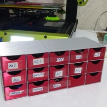 bolt nut box tool organizer 3d print model - Mito3D