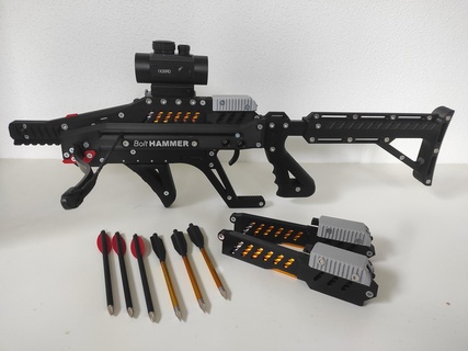 percutor repitiendo ballesta pistola rápido intercambiar revista honda rifle tiro arco adderini miniadder airsoft 3d print model - Mito3D