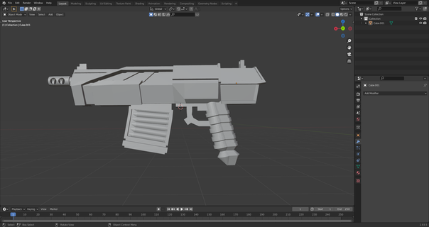 bolto pesante pistola gioco pistola giocattolo bullone 3d print model - Mito3D
