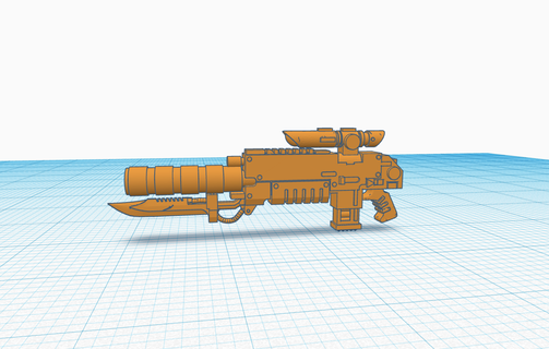 boltrifle suppressor gun space marine boltrifle customize 40k raven guard  3d print model - Mito3D