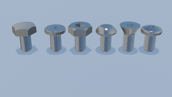 bolts screw tools architecture 3d print model - Mito3D
