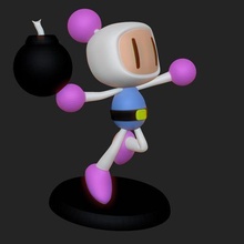 Bomberman Ventilator Kunst Mini nes Nintendo Bomber Videospiele Super Smash bros ssm 3d print model - Mito3D