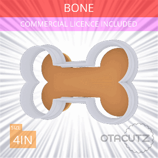kemik kurabiye kesici 4in 102cm fondan kalıbı Cortador galletalar biscoito Kurabiye ticari kullanım Ayarlamak temel şekil köpek yavrusu iskelet 3d print model - Mito3D
