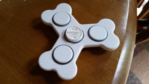 bone fidget spinner bentley coin center 3d print model - Mito3D