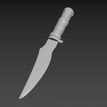 kemik üstesinden gelmek bıçak hançer Sanat Kostüm oyunu silah taş 3d print model - Mito3D