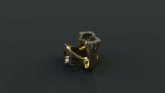 bone love ring 3d print model - Mito3D