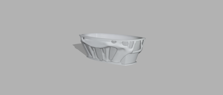 bone muscle inspired plant pot home 3d print model - Mito3D