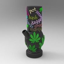 bong tool cannabis hashis bhang kef kif charas ganja sinsemilla dope hash grass pot mary-jane green weed dagga 3d print model - Mito3D
