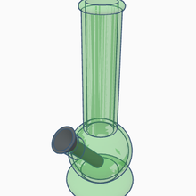 bong herramienta tubo agua césped marijuana tubería acrílico amoladora Delgado fumar tabaco fuego clíper encendedor 3d print model - Mito3D