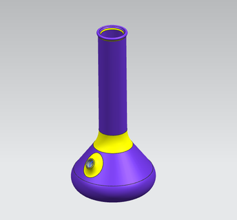 bong gong regresando 420 hierba presion Snoop Dog California tubo fumar 3d print model - Mito3D