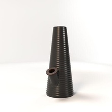 bang ondulation fumée cannabis l'eau tuyau marijuana ganja bongo 3d print model - Mito3D