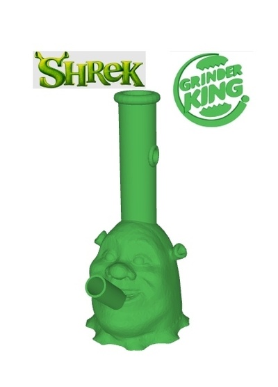 bong sherk 80x120x180 mm print-in-place impresion facil grinderking fuma weed 3d print model - Mito3D
