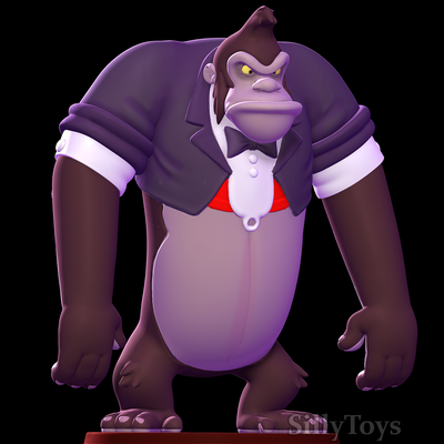 bongo gorilla oms incorniciato roger coniglio arte peloso anthro maschio sicurezza 3d print model - Mito3D