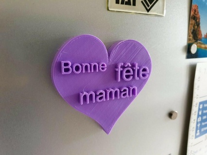 bonne maman heureux mères journée Accueil maison aimant ETP magnétique décor 3d print model - Mito3D