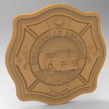 bonnyville logo art vehicle car free ambulance 3d stl model relief anniversary 3d print model - Mito3D