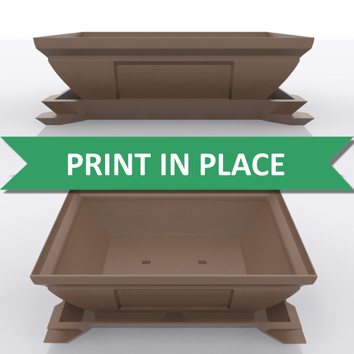bonsai pot tray - print place supports bonzai planter saucer easy beautiful 3D print model - Mito3D
