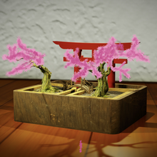 bonsai self-watering planter tori gate fountain tree japan traditional tower pot 3d print model - Mito3D
