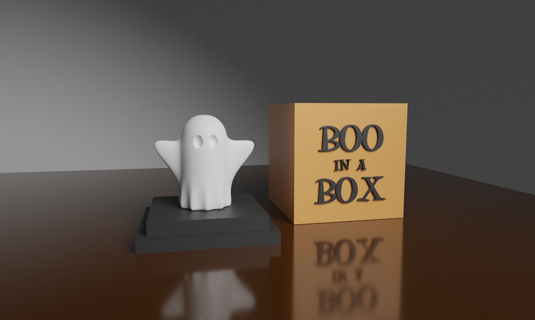 Boo Box Halloween Geist niedlich Spielzeug gruslig Dekor Dekorationen 3d print model - Mito3D