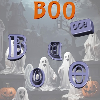 Boo Brief Schneider 20 25mm Stempel 5mm Polymer Lehm Ohrringe Werkzeuge Schmuck Briefe Halloween 3d print model - Mito3D