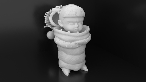 boo monsters inc figure sa toy resin art character film disney pixar wazowski 3d print model - Mito3D