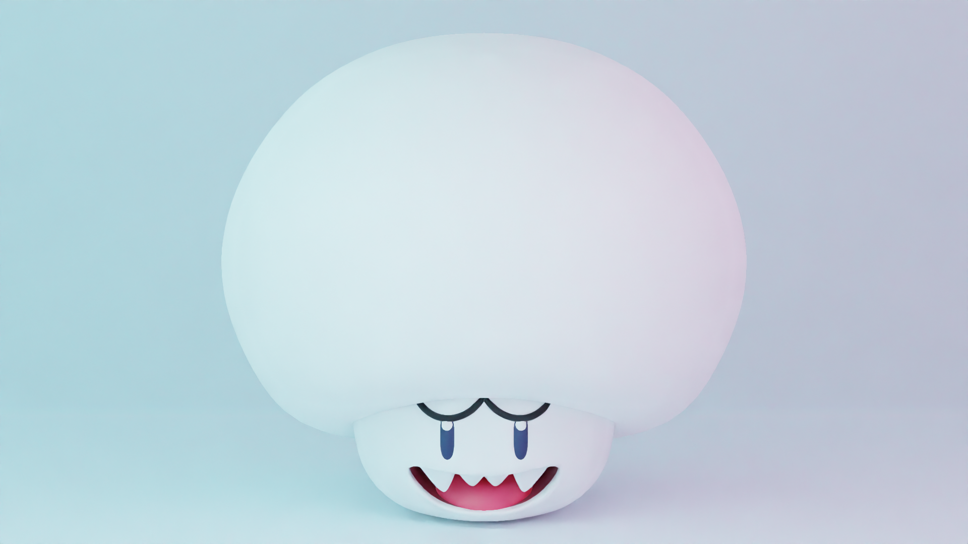 boo mushroom mario 3D print model - Mito3D