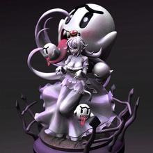 boo Principessa statua scultura figura 3dprint 3dmodel Mario fantasma 3d print model - Mito3D