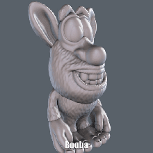 booba facile Stampa supporto arte carina netflix cartone animato animale figura servitore scultura 3d print model - Mito3D