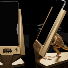 livre boba fett téléphone titulaire soutien étoile guerres gadget dark vader sith jedi bébé yoda mandalorien intelligent art 3d print model - Mito3D