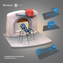 libro boba fett Buona monaco gioco Guerre stellari diorama ragno droide 3d print model - Mito3D