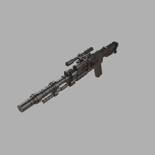 libro boba fett Kenner estilo negro krrsantan rifle estrella guerras juguete gladiador 3d print model - Mito3D