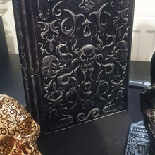 book cover sorcery style print-in-place art cosplay magic spells skulls accesory 3d print model - Mito3D