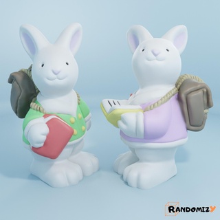 book lover bunnies rabbit bunny easter spring decoration cute animal painting gift ideas art randomizy 3d print model - Mito3D