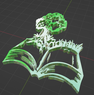 book trees pendant book pendant tree pendant nature eco bookworm  3d print model - Mito3D
