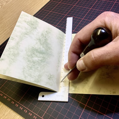 bookbinder a5 ruler flat punch hole template a width of 15 mm bookbinding puncher 3d print model - Mito3D