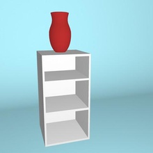 bookcase vase home flower toy 3d print model - Mito3D