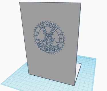 reggilibri allmight eroe università bokuronoheroacademia fermalibri boku myheroacademia arredamento 3d print model - Mito3D