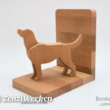 reggilibri labrador cnc casa organizzazione zenziwerken la lavorazione del legno sorotec basicline retriever lettura compensato mpcnc golden cani cane router di fermalibri libro 3d print model - Mito3D