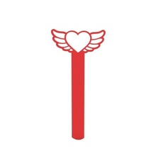 bookmark reading heart wings love valentines 3d print model - Mito3D