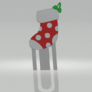 bookmark - christmas 48 book mark reading flower fdm printing ender gift season festive deer rudolph xmas sock bells 3d print model - Mito3D