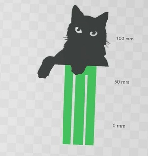 marcador gato separador stl libro mirada lasciva viral pata 3d print model - Mito3D