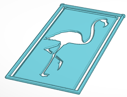 bookmark flamingo 3d print model - Mito3D