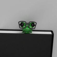marcador rana 3d impresión imprimible libro leyendo cuaderno Arte escritorio palo plastico juguete cabeza dibujos animados verde sapo deco artilugio oficina 3d print model - Mito3D