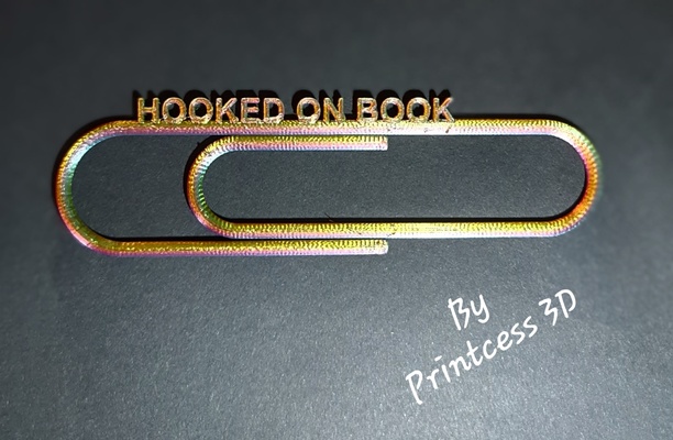 bookmark paperclip design - hooked on book organiser test print easy simple stationery gadget art 3d print model - Mito3D