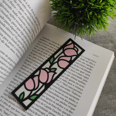 bookmark tulip book bookmarker bookmarks reading literature acessory tulips flowers nature 3d print model - Mito3D