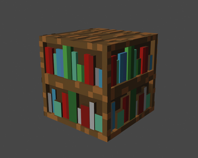 bookshelf minecraft block games videogames gamingxcults 3d print model - Mito3D