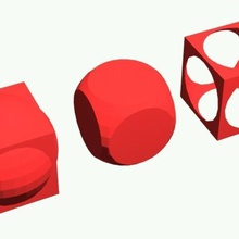 boole çeşitli matematik 3d print model - Mito3D